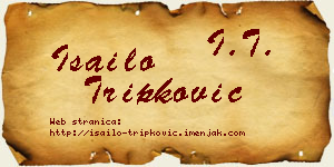 Isailo Tripković vizit kartica